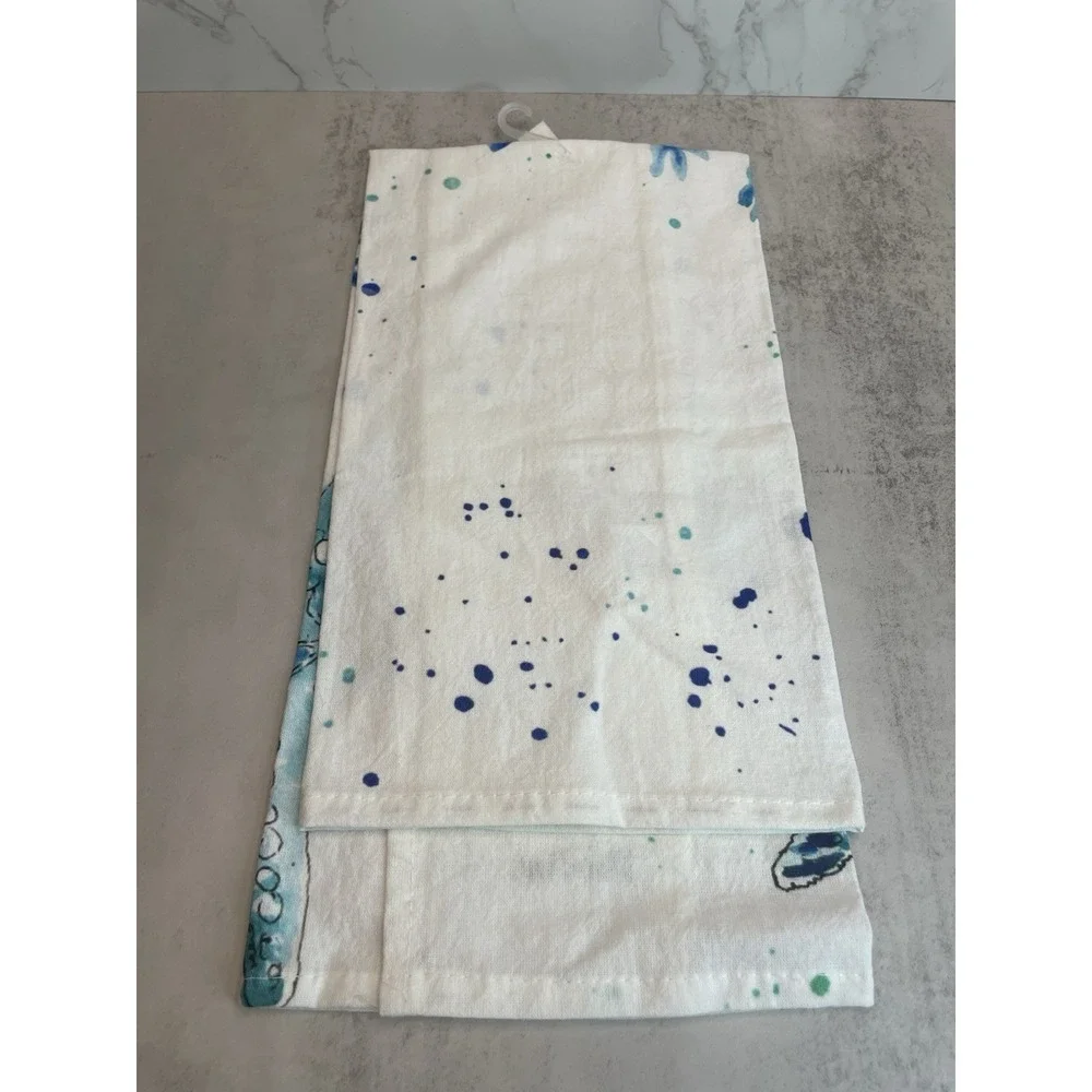 C And F Home Starfish Printed Flour Sack Kitchen Dish Towel Nwt